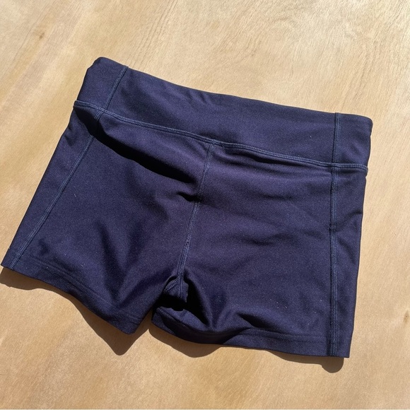 Under armor sports shorts size small athletic workout spandex fitted navy blue - Picture 3 of 7